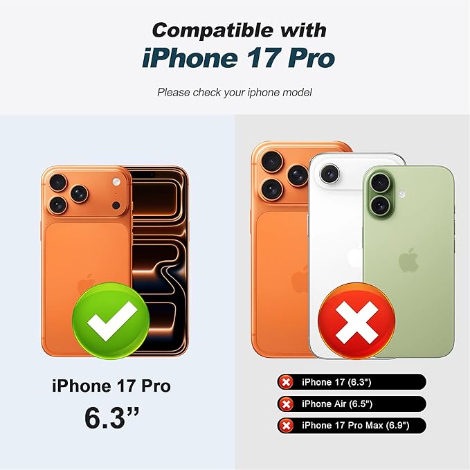 CIVICASE for iPhone 17 Pro Wallet Case with Stand,PU Leather Flip Credit Card Holder Slots (RFID Blocking),Compatible with Magsafe Magnetic Holder Phone Cover Women Men,Black