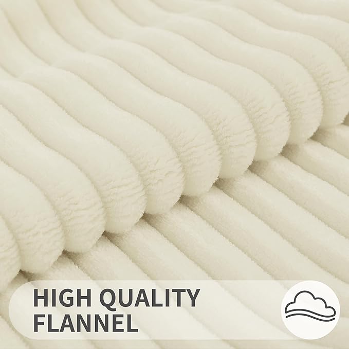 Simmore Decorative Spring Euro Sham Throw Pillow Covers 22x22 Set of 2, Soft Natural Plush Flannel Double-Sided Fluffy Couch Pillow Covers for Sofa Living Room, Beige