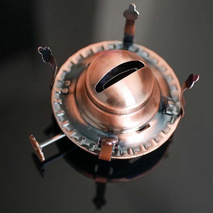 2Pcs Oil Lamp Burner #2 Size Bronzy Plated for Antique Lamps Oil Lamp Replacement Kerosene Lamps Parts with Reduction Collar and Cotton Lamp Wick Fits Holds a 3 Inch Base Chimney