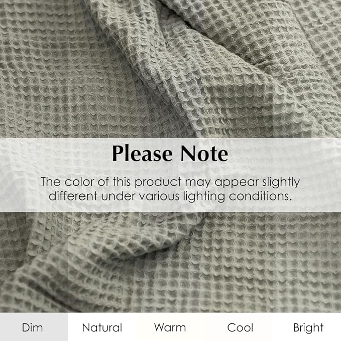 Salt Earth GOTS Certified 100% Organic Cotton Throw Blanket, 60"x80" Waffle Blankets & Throws for Bed, Throw Blanket for Couch, Cozy Christmas Blankets and Throws for Christmas Gifts (Mosstone)