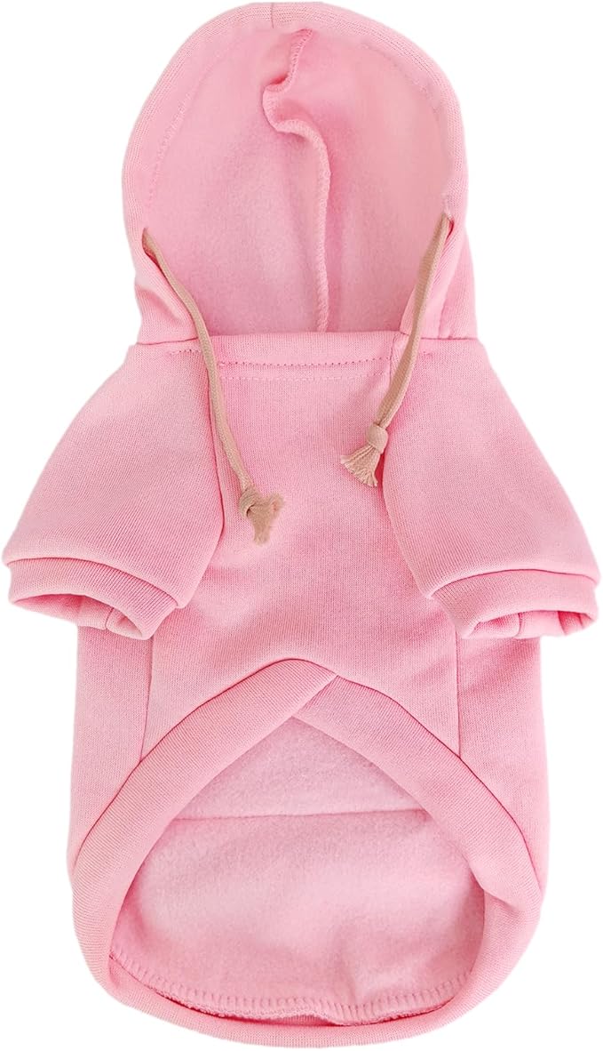 Jecikelon Pet Dog Cold Weather Coat with Pocket Winter Dog Hoodie Warm Puppy Clothes for Small Dogs Chihuahua Clothing (Pink2, XX-Small)