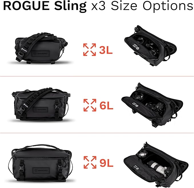 WANDRD ROGUE V1 3L Sling: Compact Camera Sling and Crossbody Bag with Fast Access, 3-Way Carry– Lightweight Everyday Bag Great for Travel, Photography, and Daily Use (Dallol Yellow)