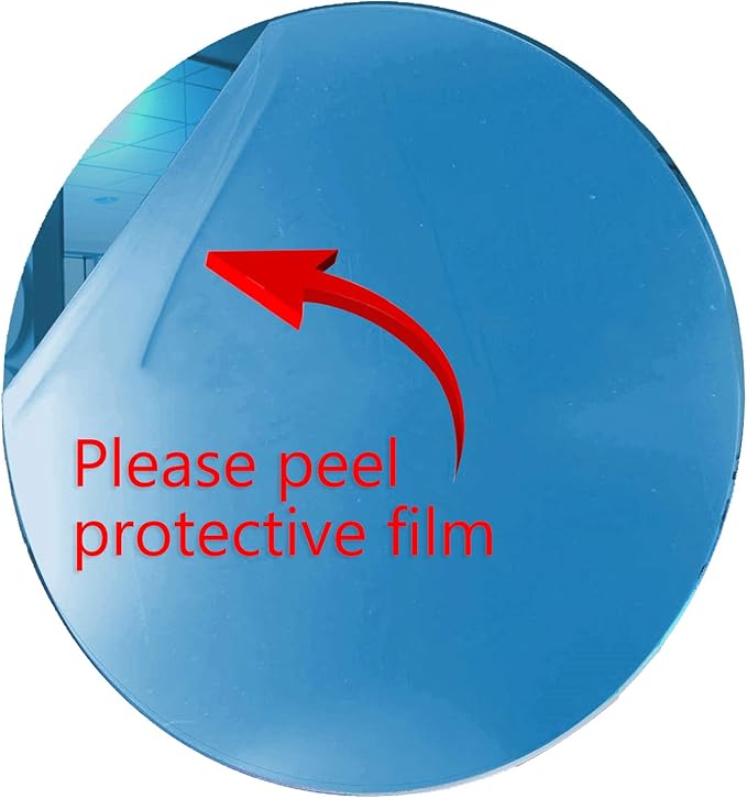 Marketing Holders Acrylic Mirror 4" Wide Round Medium Blue .118" Thick No Adhesive Reflective Pieces Perfect for DIY Arts and Crafts School Projects Home or Office Decor Special Events
