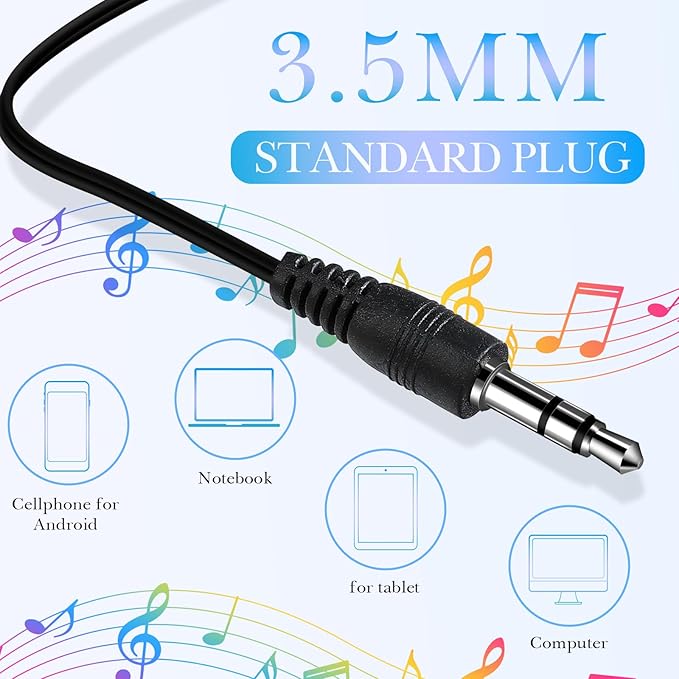 Kanayu 100 Pack Wired Earbuds Bulk for Classroom Ear Headphones Wired Basic Student Earbuds No Microphone with 3.5MM Jack for Class Laptop School Library, Individually Bagged (Multicolor)