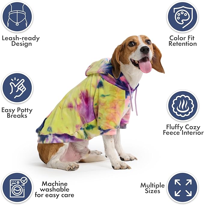 Spark Paws Dog Hoodie – Premium Dog Sweater for Small, Medium, and Large Dogs | Warm Outfits for French Bulldogs, Pitbull, Puppy, Winter Jacket Alternative - Berry Lemonade - 4XL