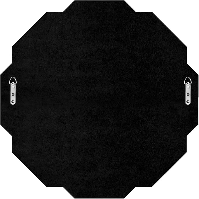 Bathroom Mirror Black-24”X24” Wall Mirrors Decorative, Beveled Edge Frameless Mirror for Wall Bathroom, Vanity Room, Bedroom, Living Room and Enterway