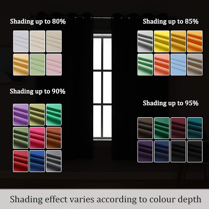 DUALIFE Solid Blackout Curtain Panels for Living Room 45 Inch Length Hot Pink Thermal Insulated Room Darkening Curtains Grommet Top 52''x45'' Raspberry Sorbet