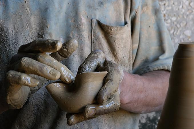 Canaanite Biblical Clay Oil Lamp – Authentic Terracotta Replica from The Time of The Bible - Handmade in The Holy Land for Christian and Jewish Prayer or Gift