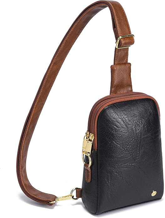 INICAT Travel Small Crossbody Sling Bags Women Cross Body Purses Passport Holder Vegan Leather Fanny Packs Birthday Gifts