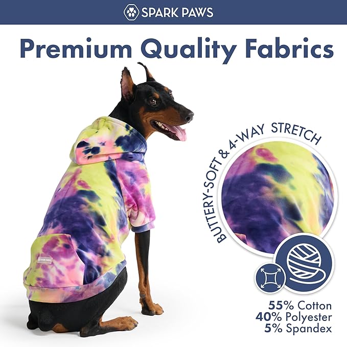 Spark Paws Dog Hoodie – Premium Dog Sweater for Small, Medium, and Large Dogs | Warm Outfits for French Bulldogs, Pitbull, Puppy, Winter Jacket Alternative - Berry Lemonade - L
