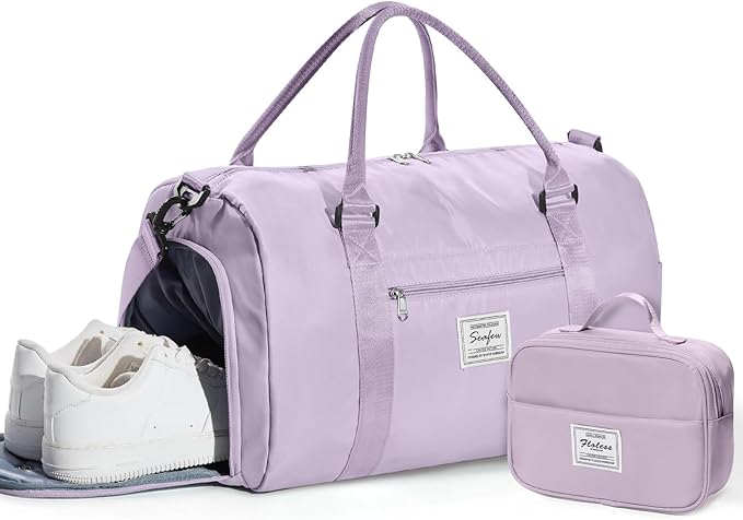 Gym Bag Womens,Travel Duffel Carry on Bag Sport Tote Bag Weekend Overnight Bag