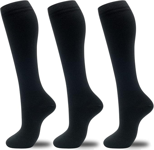 fenglaoda Compression Socks for Women Men 3 Pairs Graduated Compression Support Circulation Socks for Nurses