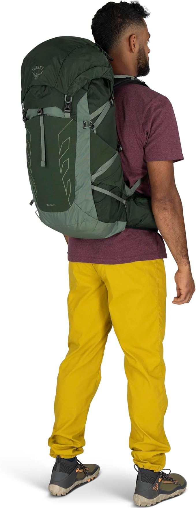 Osprey Talon 33L Men's Lightweight Hiking Backpack - Daypack for Travel & Camping, Scoria Blue/Night Shift