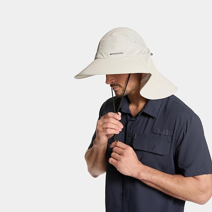 Cooling Sun Defender Sun Hat, UPF 50 UV Protection for Men Women, Wide Brim Outdoor Hat for Hiking, Fishing, Beach, Gardening