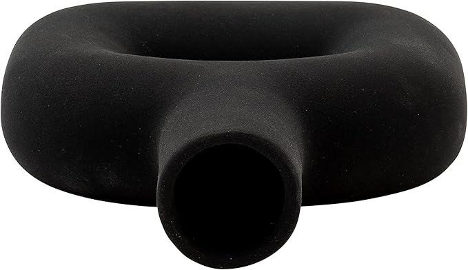 Sagebrook Home Modern Stoneware Vase - Matte Dolomite Decorative Accent for Home, Office & Living Room - Contemporary Minimalist Design - 8" Black
