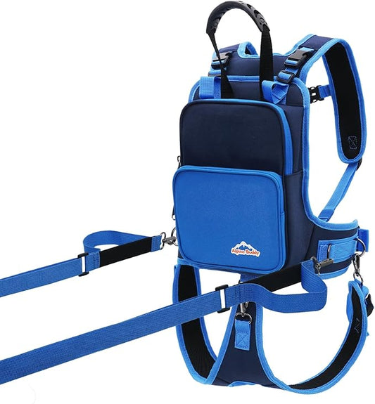 RYNQAVOA Ski Harness for Kids, Snowboard Harness Trainer, Ski Leash for Kid with Removable Seat & Reinforced Lift Handle