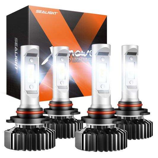 SEALIGHT 9005 9006 Fog Light Bulbs, 60,000LM Bright, White, Plug and Play, Pack of 4