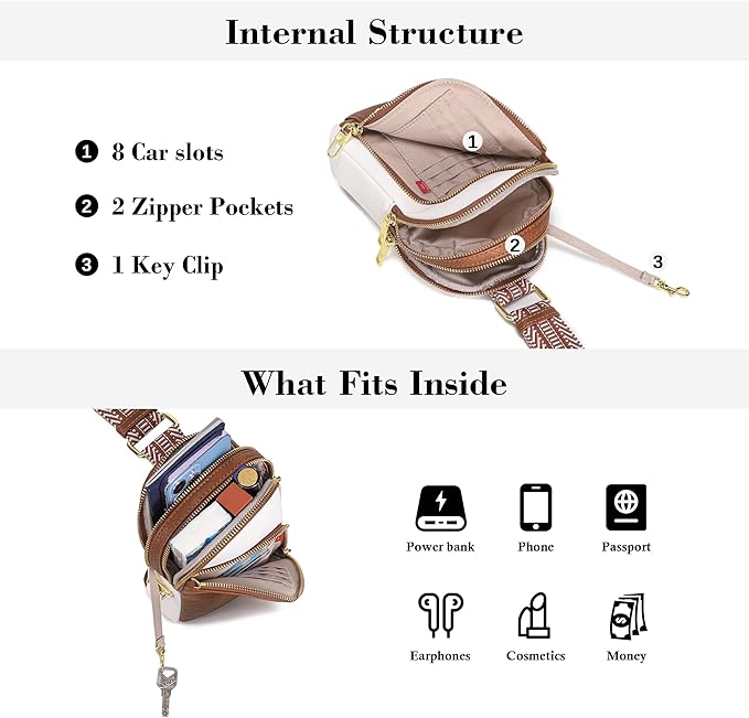INICAT RFID Blocking Sling Bag Anti Theft Crossbody Bags Women Valentine's Day Gifts Travel Purses Vegan Leather