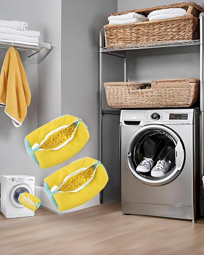 2-Packs Shoe Washing Bag for Washing Machine,Laundry Shoe Bag for Washer and Dryer Reusable Shoe Cleaning Bag