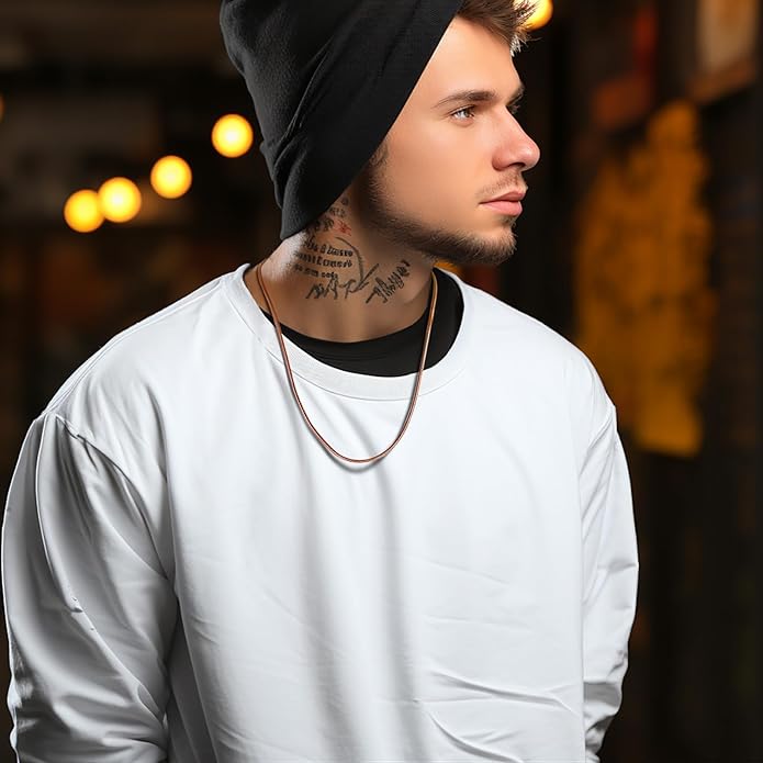 Leather Necklace Cord with Stainless Steel Clasp, Black/Brown Color Waterproof Wax Rope Chain 2mm 3mm Wide Braided Cord String Necklaces for Men Women 16"-30"