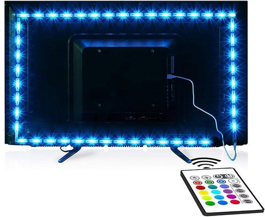 maylit Tv Led Backlight, 22.3ft Led Strip Lights for 85-100in Tv, Tv Lights kit with Remote, RGB Bias Lighting for Room Decor