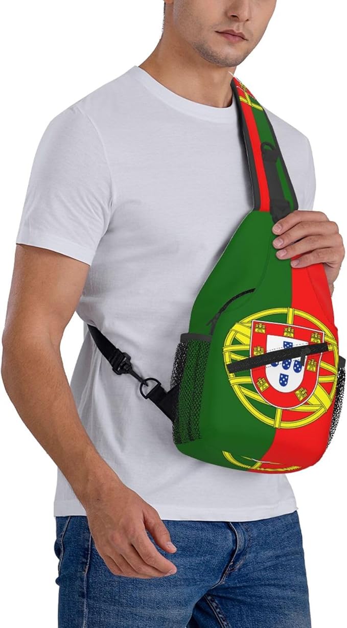 GJXFLSY Portugal Flag Sling Backpack Crossbody Bag Casual Chest Bags Travel Hiking Daypack Shoulder Bag for Women Men
