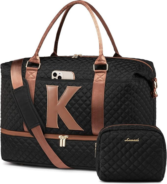 LOVEVOOK Travel Duffle Bag,Weekender Bags for Women with Shoe Compartment，Carry on Overnight Bag with Toiletry Bag,Gym Duffel Bag with Wet Pocket, Hospital Bags for Labor and Delivery