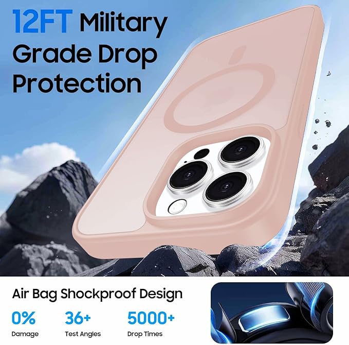 Ntwinro Magnetic for iPhone 14 Pro Max Case (Compatible with MagSafe) with Detachable Wallet & Card Holder for 3 Cards [RFID Blocking] Military Grade Protective Slim Phone Cover, Pink