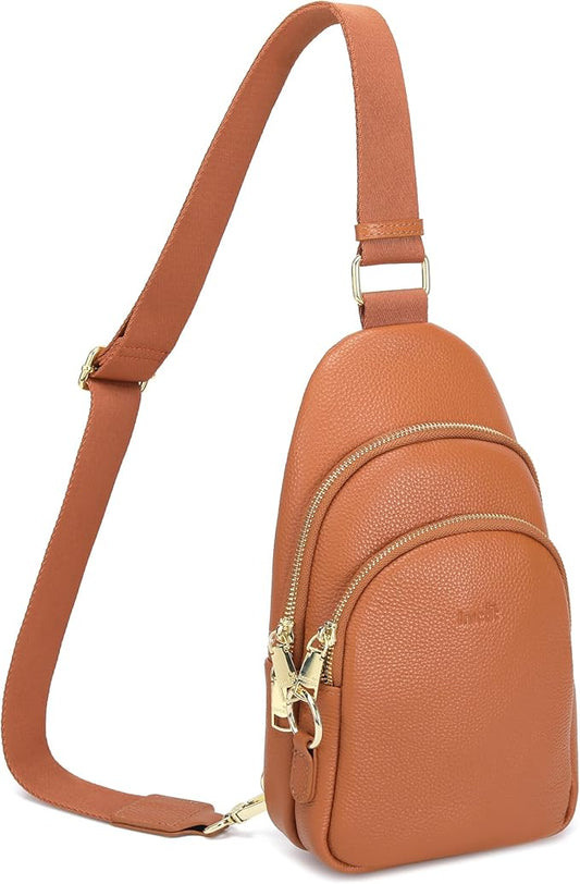 INICAT Crossbody Sling Bags Fanny Packs Valentine's Day Gifts Vegan Leather Travel Vacation Essentials Purses Women
