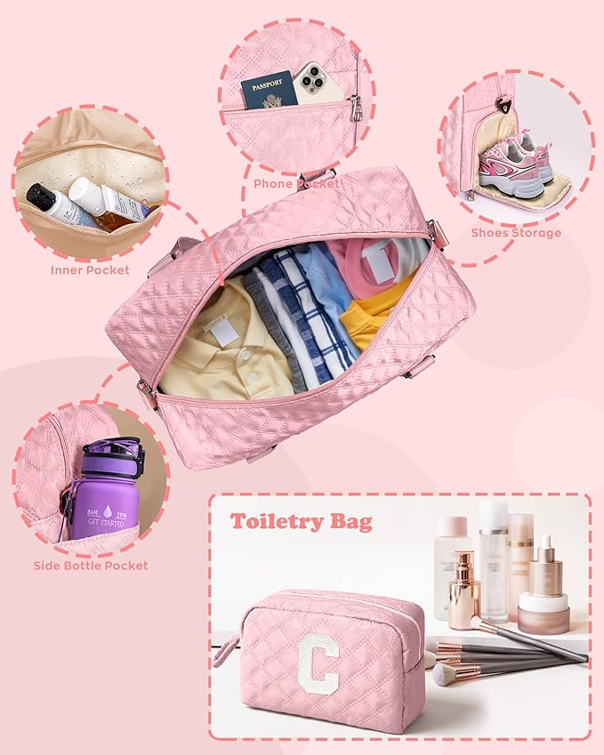 Elilier Gifts for Women Teens Grandkids, Duffle Bag Women Girls Gift: Overnight bags, Dance Cheer bag Sports for Girl, Gymnastics Bags, Birthday gifts for female Kids Teens