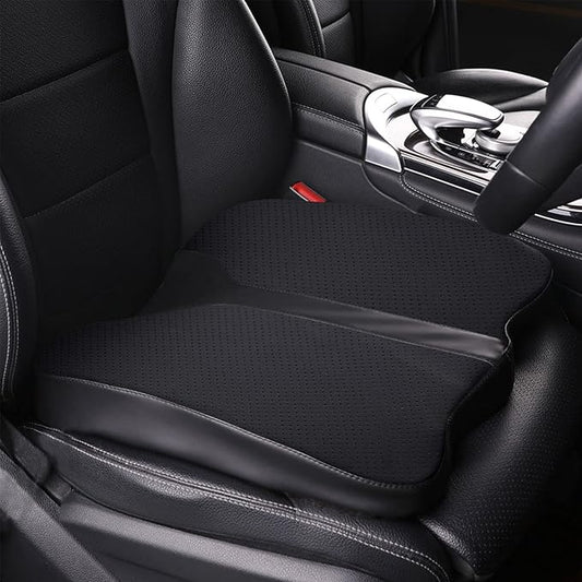 LARROUS Car Seat Cushion - Comfort Memory Foam Seat Cushion for Car Seat Driver, Tailbone (Coccyx) Pain Relief Pad, Car Seat Cushions for Driving, Office Chair Cushion (Black)