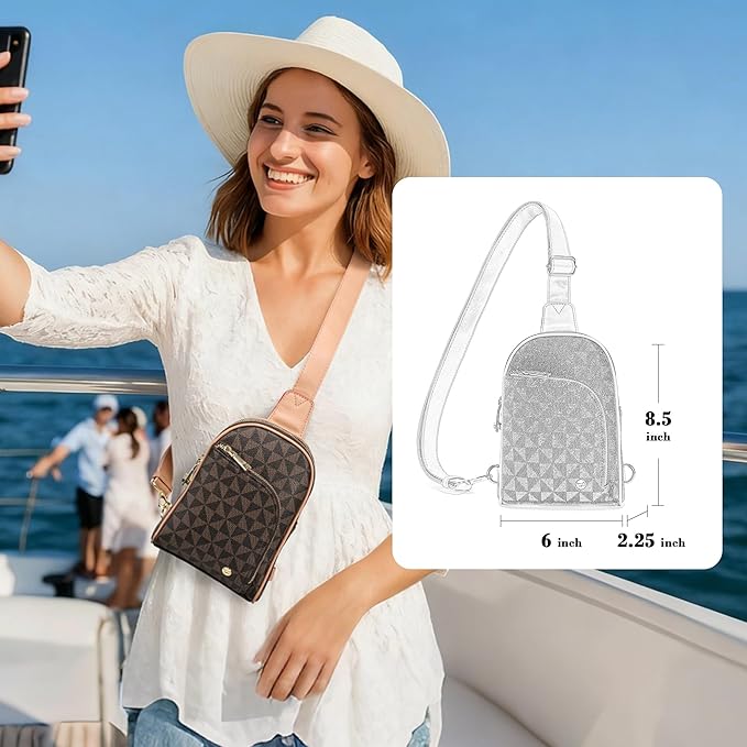 INICAT RFID Blocking Sling Bag Anti Theft Crossbody Bags Women Valentine's Day Gifts Travel Purses Vegan Leather