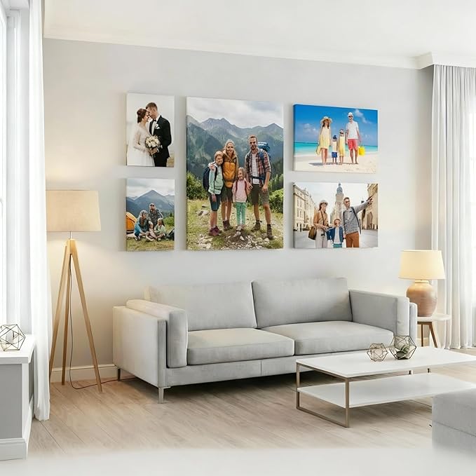 Custom Canvas Prints with Your Photos, Frameless Wall Art Canvas, Personalized Photo Print for Home Decor, Family & Pet Pictures, Gifts for Birthday & Anniversary, Made in USA (10" L × 10" W)