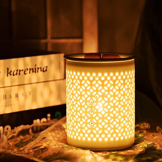 Dicimi Ceramic Electric Wax Melt Warmer Wax Warmer for Scented Wax Wax Burner Melter Oil Burner Wax Warmers for Home Office Bedroom Living Room Present & Decor