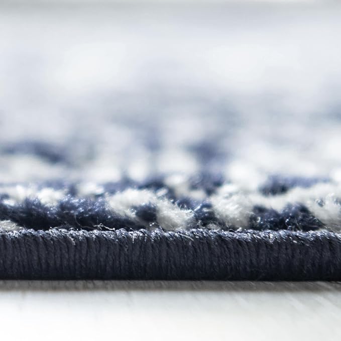 Rugs.com Arlington Collection Rug – 6' x 9' Navy Blue Medium-Pile Rug Perfect for Living Rooms, Large Dining Rooms, Open Floorplans