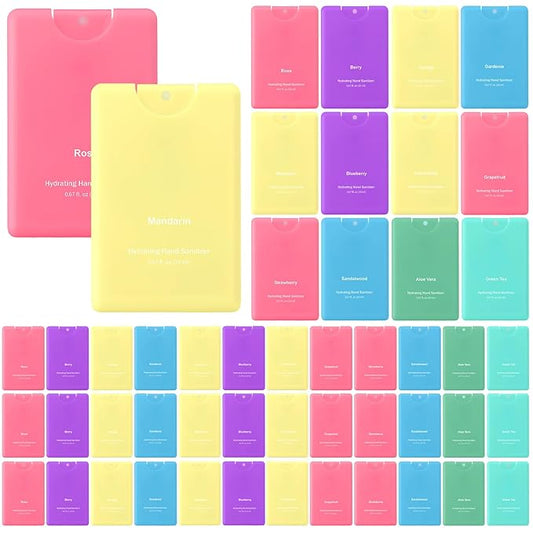 Frienda 48 Pcs Hydrating Hand Sanitizer Spray Bulk 2026 New Year Gift Travel Size Power Mist Portable Hand Sanitizer Spray Appreciation Gift for Women Men Teacher Staff Birthday Party Favor