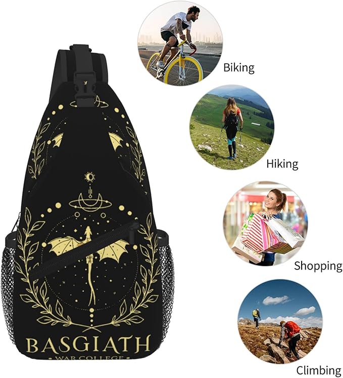 Fourth Dragon Wing Crossbody Bag Trendy Sling Bag Bakpack Casual Chest Bags Daypack For Hiking Walking Travel Running(6)