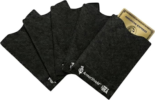 Semper Paratus Gear RFID Blocking Credit Card Sleeves Protectors TYVEK 100% MADE IN USA - For Travel wallet, pocket or purse. Safeguard against identity theft (GRAY-5PACK)