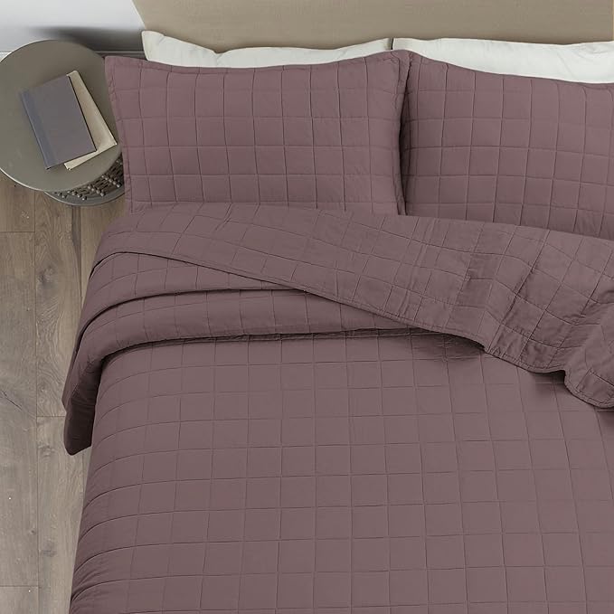 100% Cotton Quilt Sets Oversized King Size - Soft Lightweight Quilt for Bed Bedding Set for Bedroom Decor-Bedspread in Geometric Pattern with 2 Pillow Shams for All Season, 120x120 inches