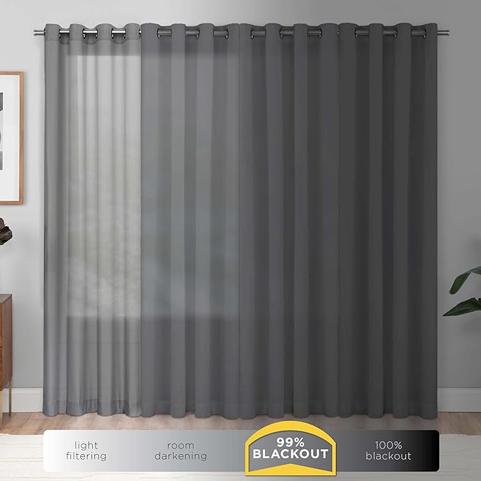 Eclipse Kendall Blackout Curtain, Thermal Insulated Grommet Window Panel, Noise Reducing Curtains for Bedroom, Living Room or Nursery, (1 Panel), 54 in Long x 42 in Wide, Raspberry