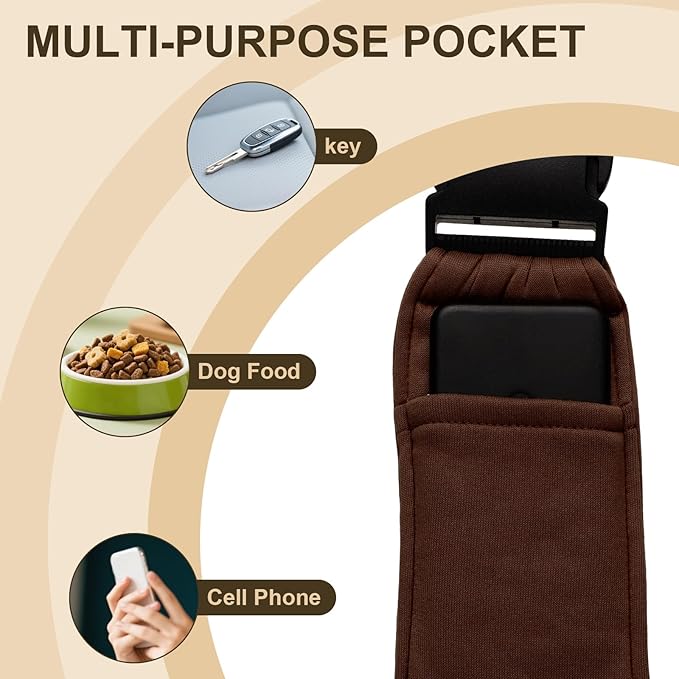 PETAXCELL Dog Sling Carrier for Small Dogs and Cats Up to 16.5 Lbs, Adjustable Buckle with Pocket Pet Sling Carrier Safety Harness, (Dark Green, 1 Pcs) Intended for Outdoor/Camp/Travel
