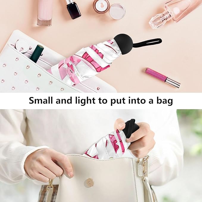 Umbrellas for Rain Travel Umbrella Windproof Small Folding Compact Mini Umbrella for Purse Lightweight Portable 1