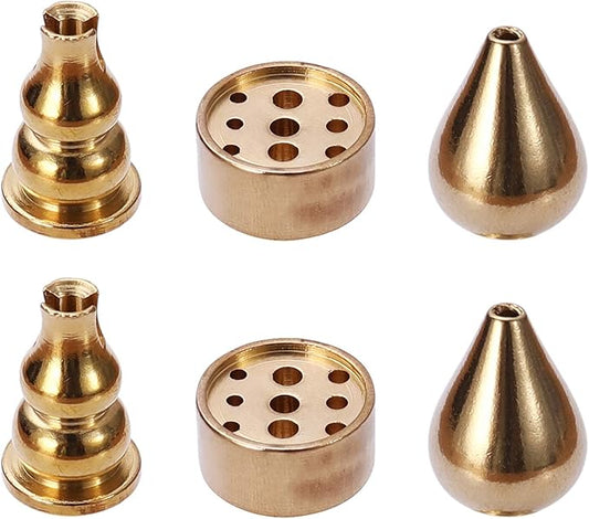 Brass Incense Holder 3 Styles, Incense Cone Burner, Coil Incense Holder, Incense Stick Holder (6 Pieces)