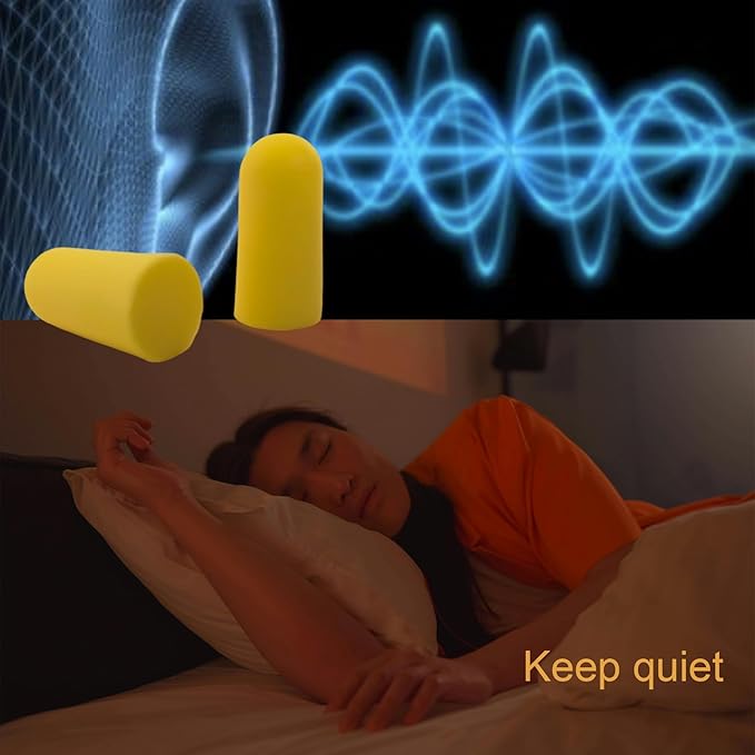 Fan Wu Soft Foam Earplugs 50 Pair,32dB Highest NRR for Noise Reduction,Safety Hearing Protection Ear Plugs for Eliminate The Noise,Contoured for Comfort Slow Rebound,Tapón para el oído (GREEN, NORMAL)