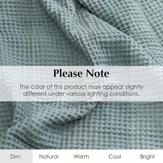 Salt Earth GOTS Certified 100% Organic Cotton Throw Blanket, 60" X 80" Blankets & Throws for Bed, Throw Blanket for Couch,Modern & Cozy Blanket, All Seasons Waffle Blanket, Soft Blanket (Silver Blue)
