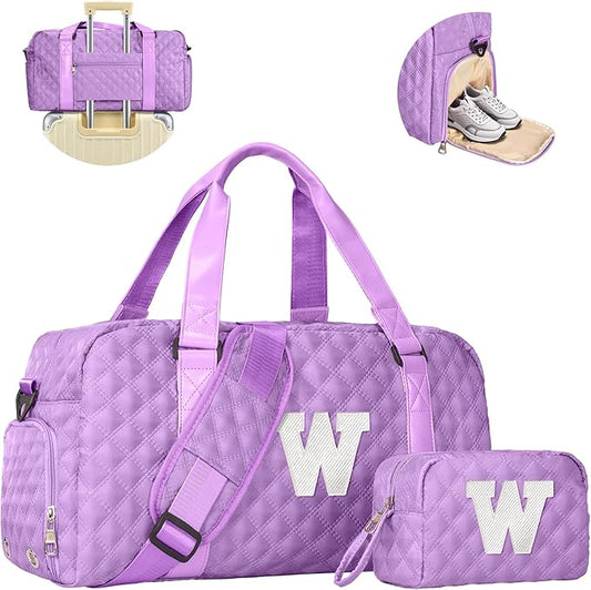 Elilier Duffel Bag Travel Bags for Girls, Kids Overnight Bag, Sleepover Bag, Gift for Kids, Gifts for Mom, Graduation Gifts for Her