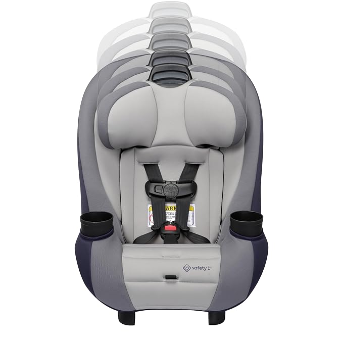 Safety 1st Ellaris 3-in-1 Convertible Car Seat, Slim Fit Design, Rear & Forward-Facing, 5-Position Headrest, 3-Across Fit, Travel-Friendly with Machine-Washable Seat Pad, London Blue