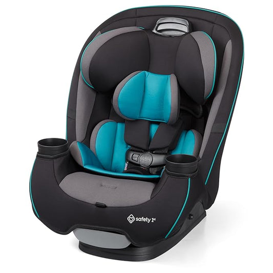 Safety 1st Grow and Go All-in-One Slim Convertible Car Seat, Rear Facing, 5-40 lbs, Forward Facing (30–65 lbs), High Back Booster Seat 40-100 pounds, Green Gables