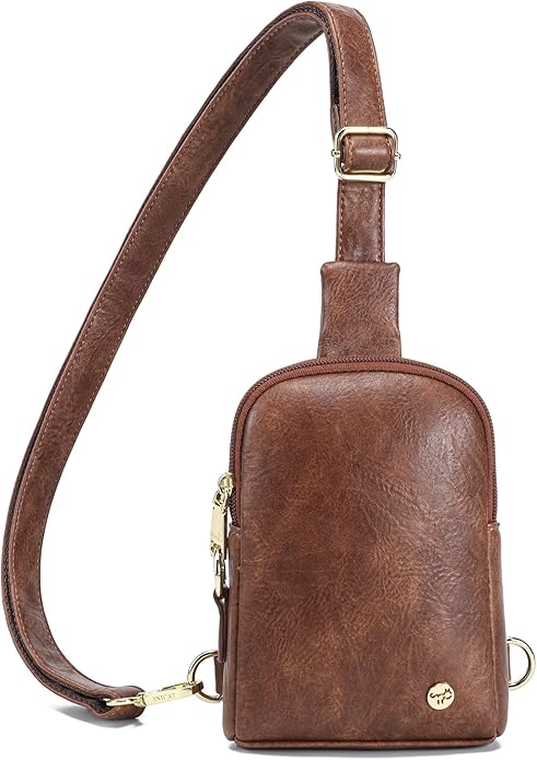 INICAT Travel Small Crossbody Sling Bags Women Cross Body Purses Passport Holder Vegan Leather Fanny Packs Birthday Gifts