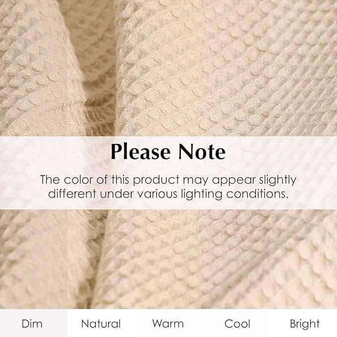 Salt Earth GOTS Certified 100% Organic Cotton Throw Blanket, 108" X 90" Waffle Blankets & Throws for Bed, Throw Blanket for Couch, Modern & Cozy Blanket, All Seasons, Comfy & Soft Blanket(Parchment)